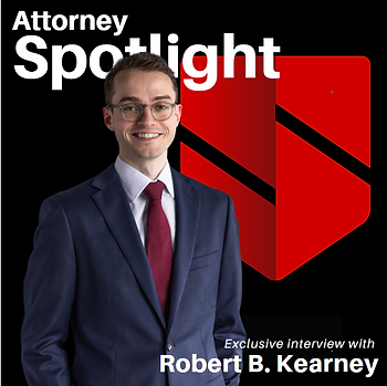 Robert B. Kearney, LL Law Firm attorney spotlight graphic with professional headshot