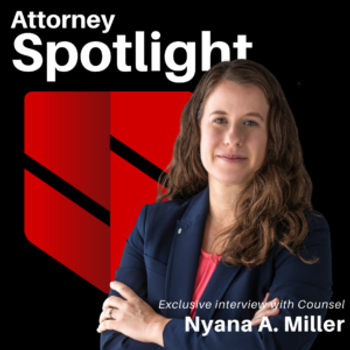 Portrait of Nyana A. Miller featured in Attorney Spotlight interview on empowering women in international law