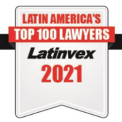 Latin America’s Top 100 Lawyers 2021 badge by Latinvex recognizing leading foreign lawyers in Latin America.